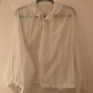 Doen Rosebay Top Blouse Salt White XS
